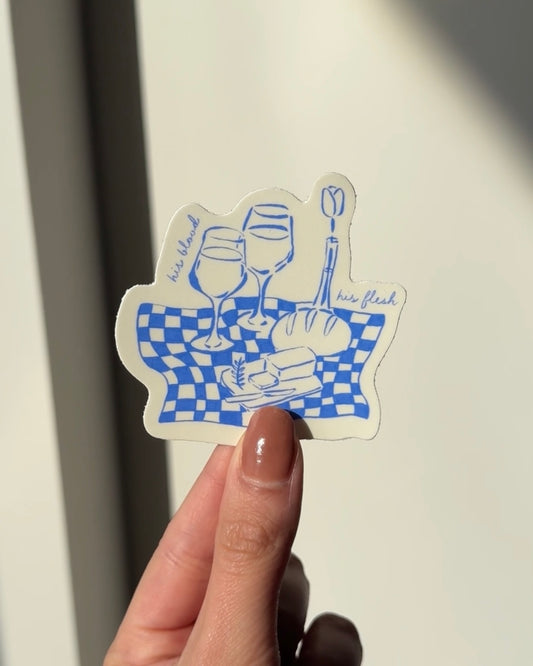 His Blood, His Flesh Sticker