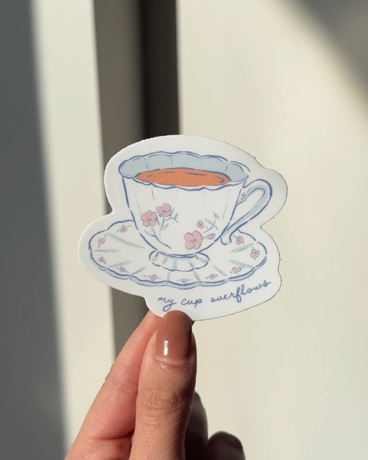 My Cup Overflows Sticker