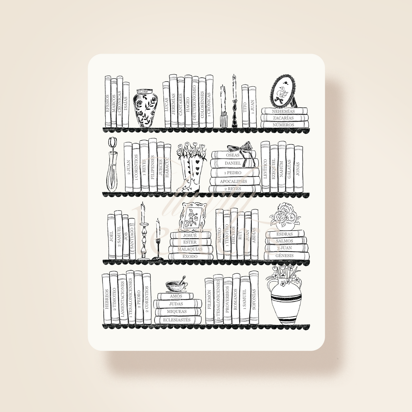 Bible Tracking Sticker - Shelves Blank