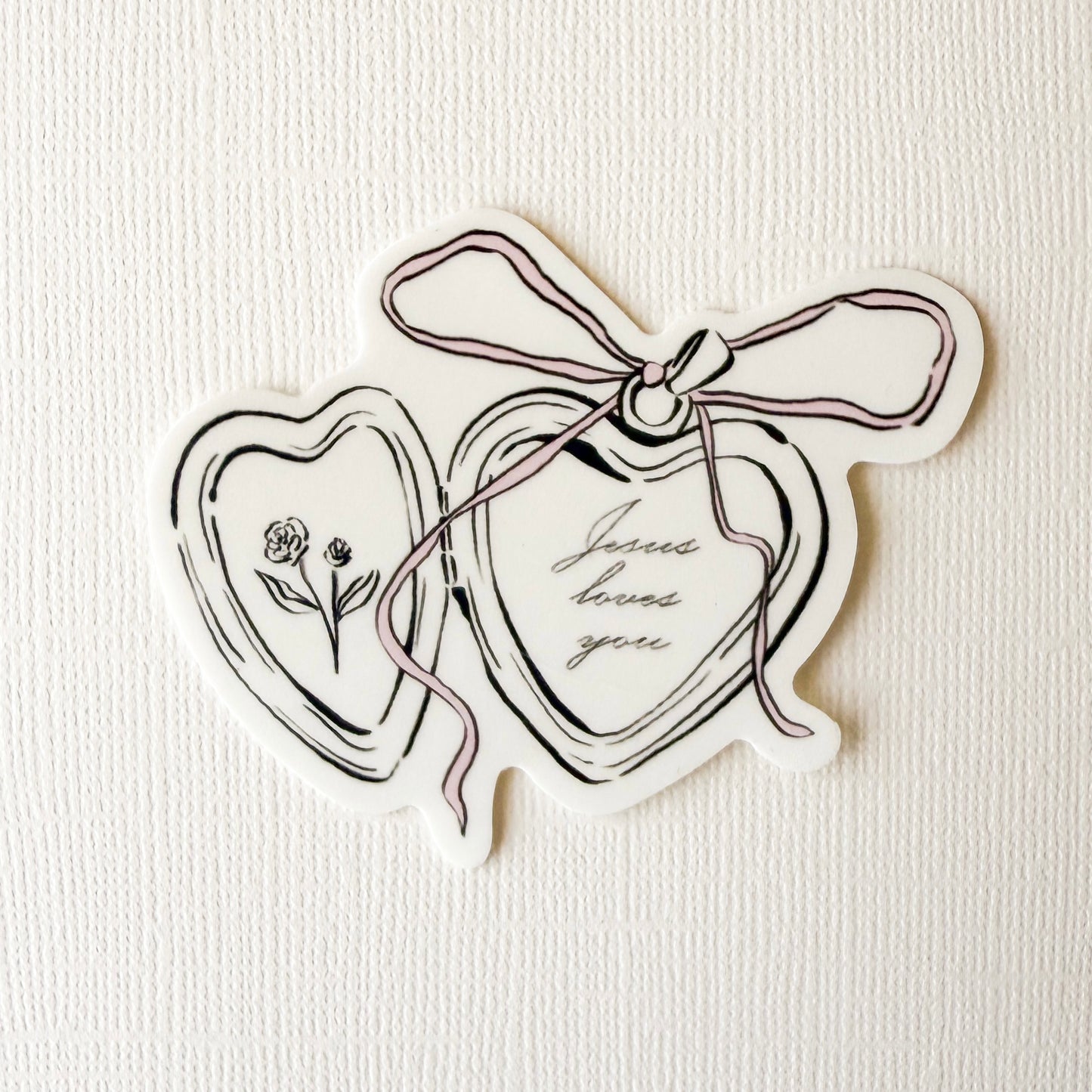 Jesus Loves You Locket Sticker
