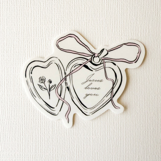 Jesus Loves You Locket Sticker